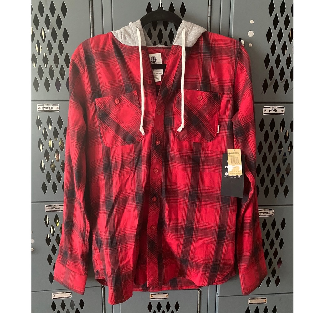 Element flannel jacket with hood